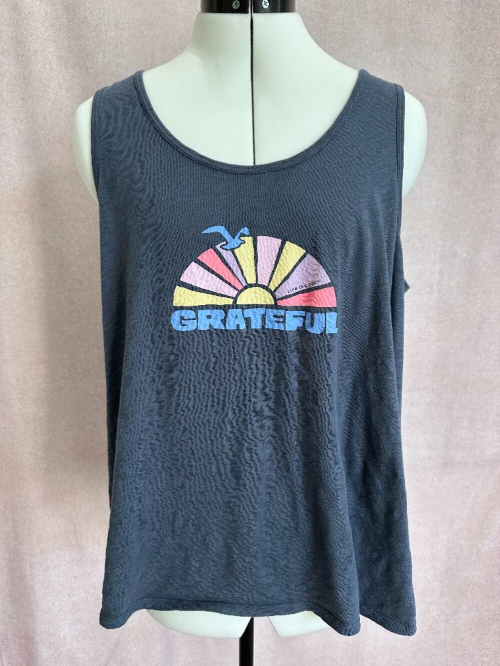 Life is Good "Grateful", Women's Large Tank
